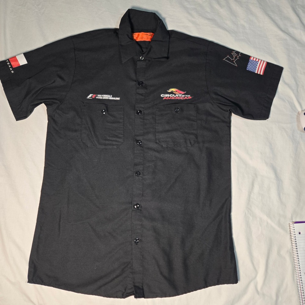 CornerStone F1 2012 US Grand Prix Circuit of the Americas Work Shirt Black M - Picture 7 of 9